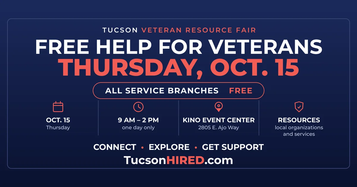 Veteran Resource Fair Oct. 15: Free Help for Tucson Veterans at the Kino Event Center