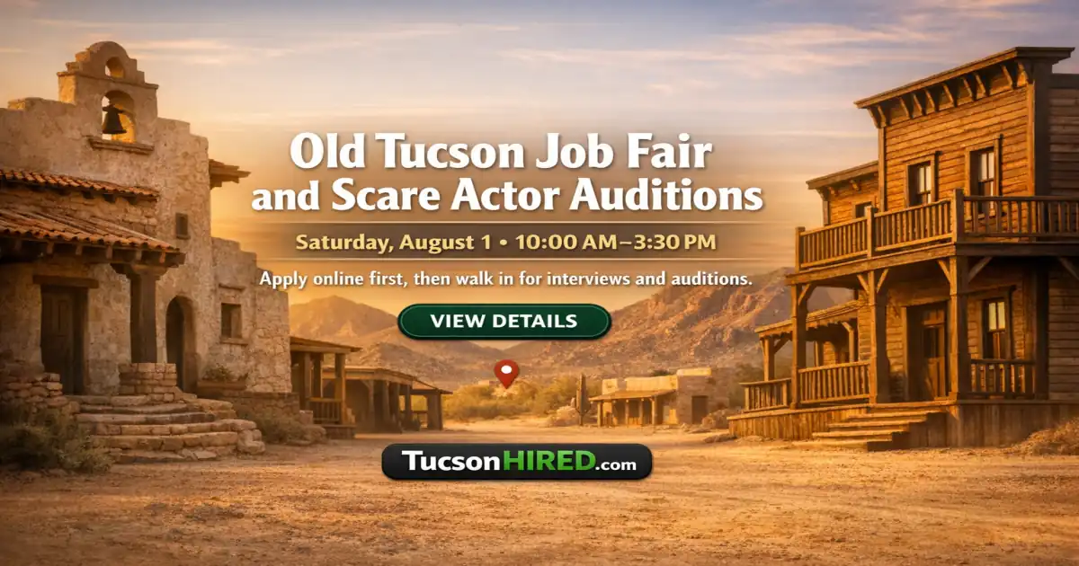 Old Tucson Job Fair and Scare Actor Auditions Set for August 1